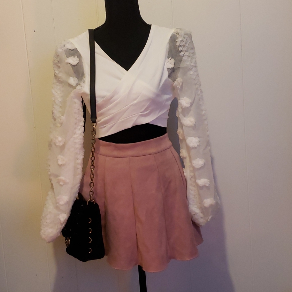 Skirt and crop top